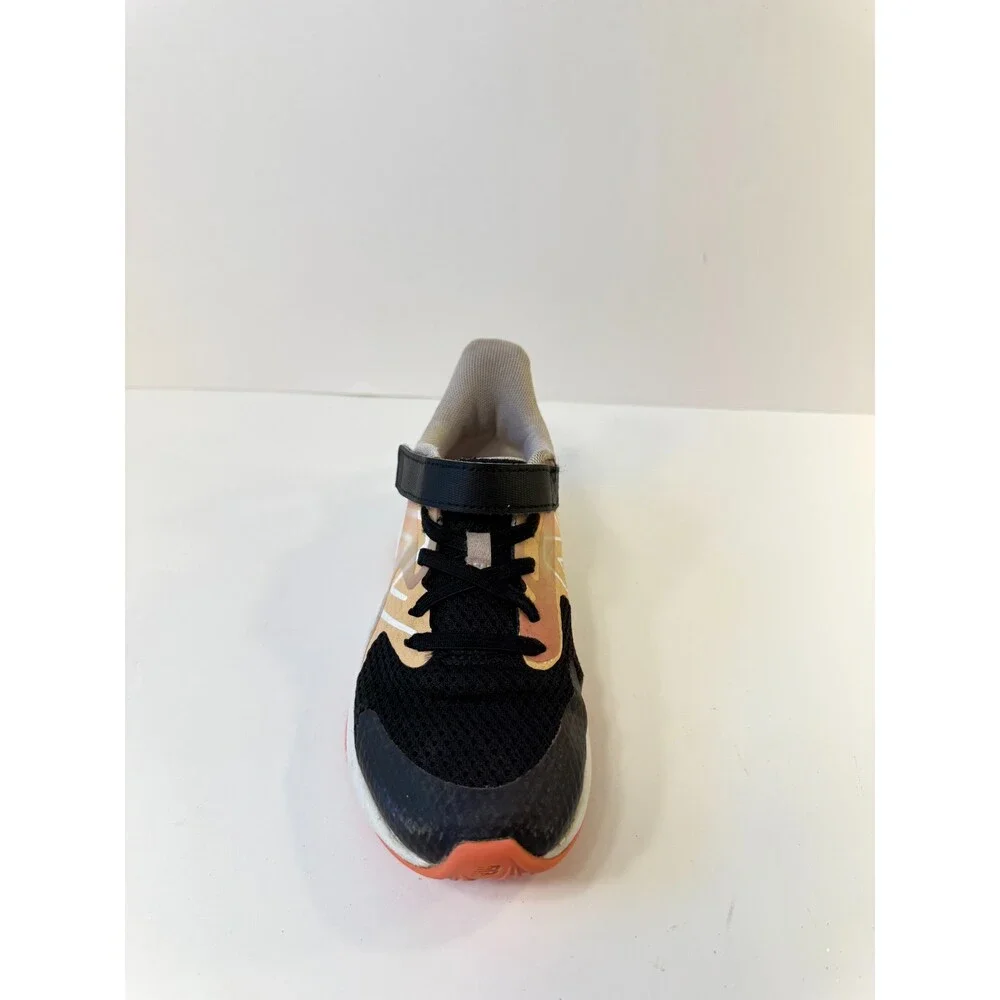 New Balance Kid's Rave Run V2 Hook & Loop Running Shoe, Black Orange US 1 Youths